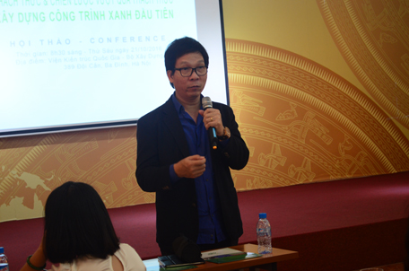 Ông Đỗ Hữu Nhật Quang, đại diện Công ty GreenViet phát biểu 