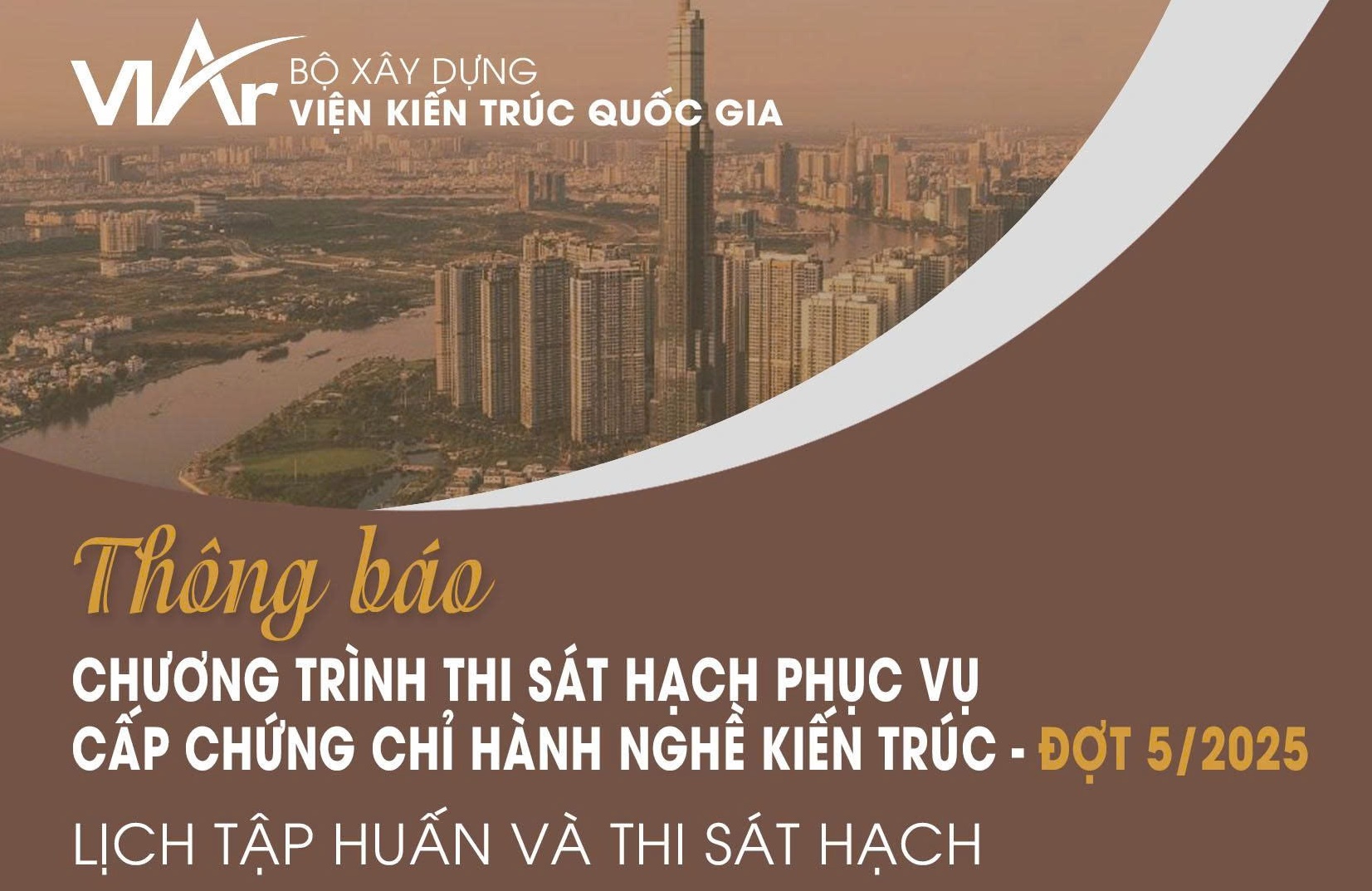 Viện Kiến trúc Quốc gia tổ chức Thi sát hạch cấp chứng chỉ hành nghề Kiến trúc Đợt 5/2025