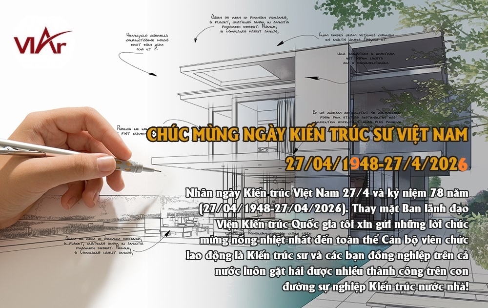 Thiệp Chúc mừng Ngày Kiến trúc Việt Nam 27/4 của Viện trưởng