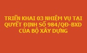 Viện Kiến trúc Quốc gia triển khai 03 nhiệm vụ theo Quyết định số 984 của Bộ Xây dựng