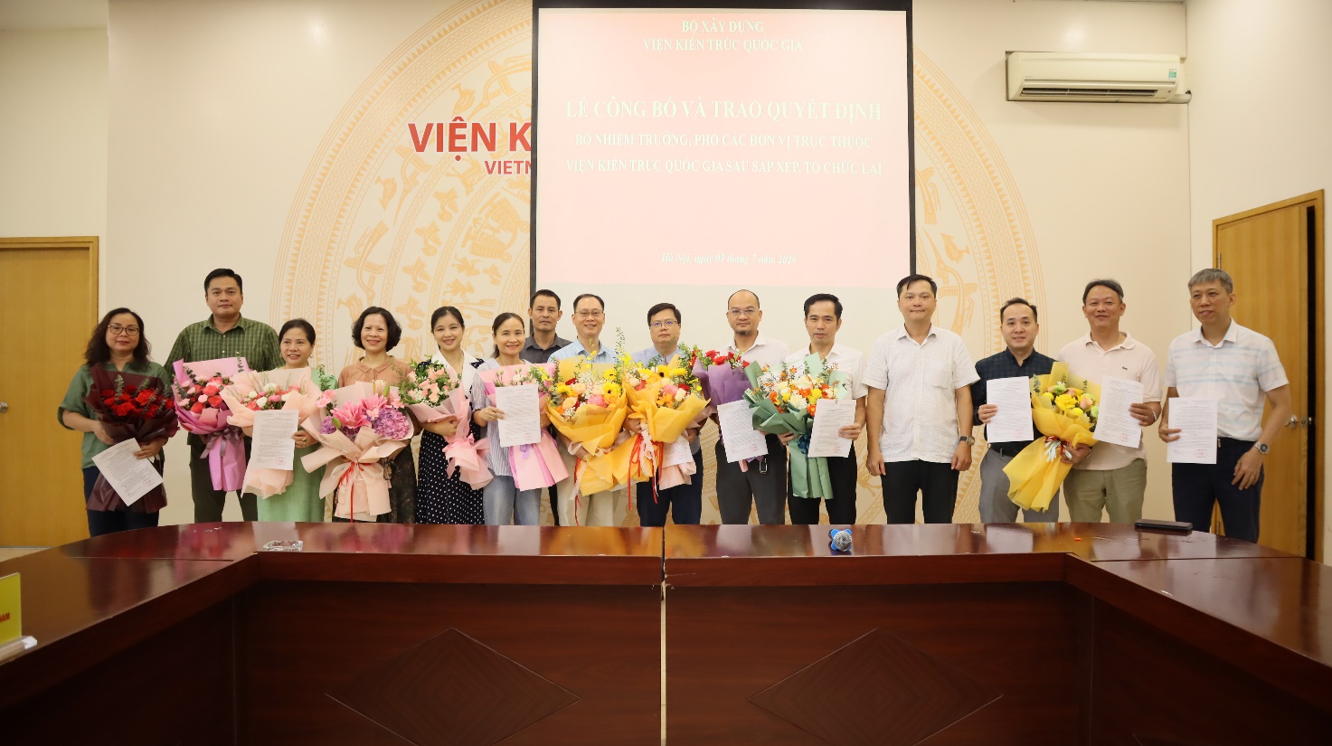 Viện Kiến trúc Quốc gia tổ chức Lễ công bố các Quyết định về tổ chức bộ máy và công tác cán bộ
